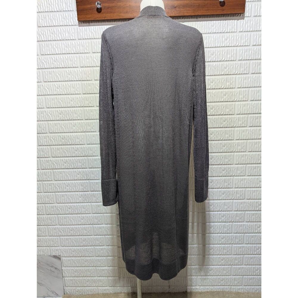 Soft Surroundings Women's Gray Light-Weight Long-Sleeve One-Button Cardigan Swea - Picture 4 of 8